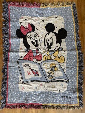 Disney | Childrens Mickey Minnie Tapestry Baby Blanket